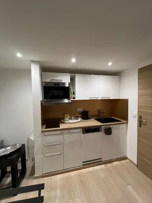 Cuisine ou kitchenette dans l'établissement Place a 2 minutes du metro Excellente localisation