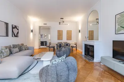 Coin salon dans l'établissement Appartement de prestige climatisé