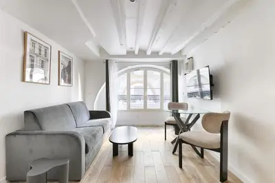Coin salon dans l'établissement Studio de charme au coeur du Sentier I