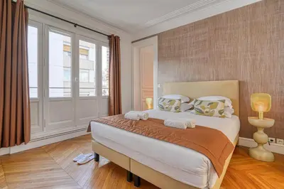 Un ou plusieurs lits dans un hébergement de l'établissement A5#Premium#ArcDeTriomphe#4Bedrooms#ChampsÉlysées