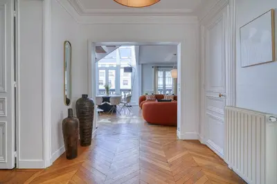 Coin salon dans l'établissement A5#Premium#ArcDeTriomphe#4Bedrooms#ChampsÉlysées