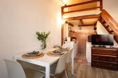 Cuisine ou kitchenette dans l'établissement Cozy Parisian Studio Montorgueil