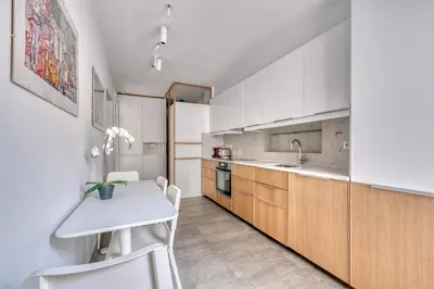 Cuisine ou kitchenette dans l'établissement Charming two-room apartment with terrace in Saint-Germain-des-Prés