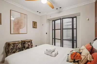 Un ou plusieurs lits dans un hébergement de l'établissement Modern 1BDR flat in the heart of Paris