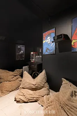 Coin salon dans l'établissement Appartement dException avec Home Cinema Prive