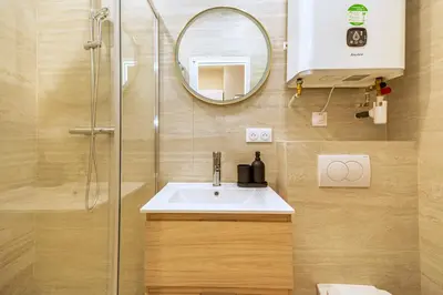 Salle de bains dans l'établissement Cozy and well arranged studio - Pereire