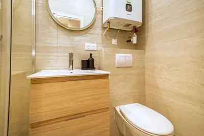 Salle de bains dans l'établissement Cozy and well arranged studio - Pereire