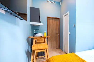 Un ou plusieurs lits dans un hébergement de l'établissement Air-conditioned & fully equipped studio in Paris 17