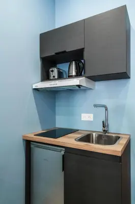 Cuisine ou kitchenette dans l'établissement Air-conditioned & comfortable studio - Batignolles side