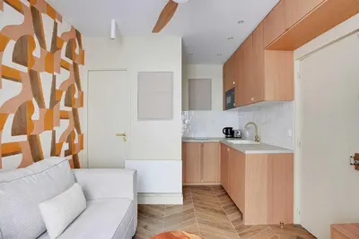 Cuisine ou kitchenette dans l'établissement Cosy and bright studio - 2P- Near Sacre-Coeur
