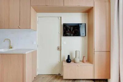 Cuisine ou kitchenette dans l'établissement Cosy and bright studio - 2P- Near Sacre-Coeur