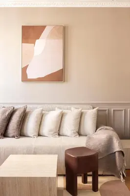 Coin salon dans l'établissement Elegant air-conditioned apartment with separate bedroom