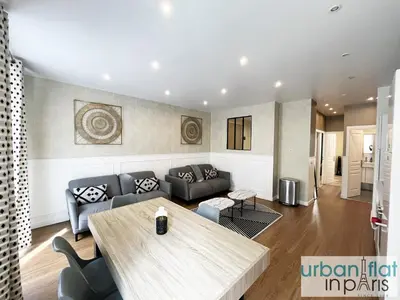 Coin salon dans l'établissement UrbanFlat 23 - Central Flat in Paris Montorgueil