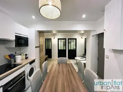 Cuisine ou kitchenette dans l'établissement UrbanFlat 178 - Cosy 2 Bedroom in the center of Paris