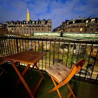 Typical Parisian apartment with balcony