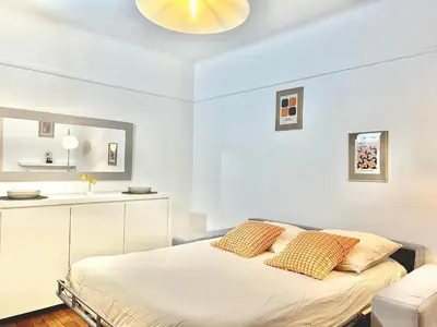 Cuisine ou kitchenette dans l'établissement Montrouge Cocon Studio Teletravail Metro L4