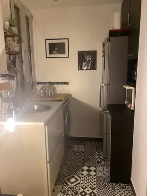 Cuisine ou kitchenette dans l'établissement Beautiful apartment with Sacré-Coeur view in Paris