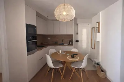 Cuisine ou kitchenette dans l'établissement Appartement cosy le marais