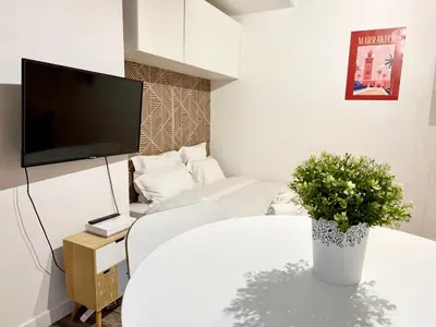 Télévision ou salle de divertissement dans l'établissement Paris Cozy Flat Bastille & Le Marais et Fibre