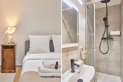 Salle de bains dans l'établissement Modern Apartement Center of Paris Montmartre