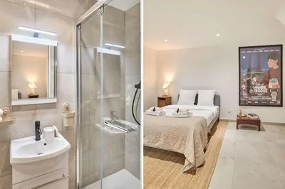 Salle de bains dans l'établissement Modern Apartement Center of Paris Montmartre