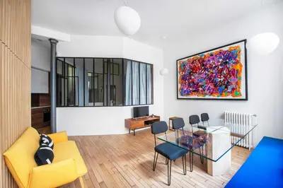 Coin salon dans l'établissement Luxury apartment 4BR-8P - Notre Dame-Bastille