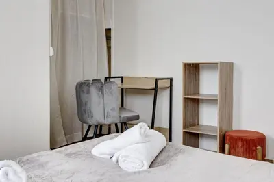 Un ou plusieurs lits dans un hébergement de l'établissement TBS 98 - Superb terrace apartment in Paris 15