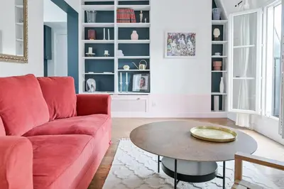 Coin salon dans l'établissement St Germain des Pres 6th Great location, couple or family