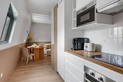 Cuisine ou kitchenette dans l'établissement Saint Placide VI Suite