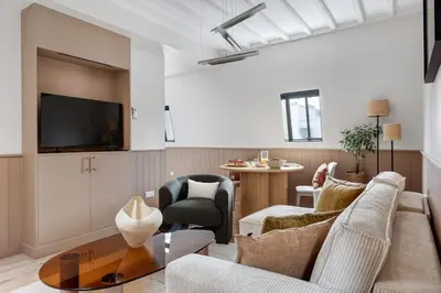 Télévision ou salle de divertissement dans l'établissement Saint Placide VI Suite