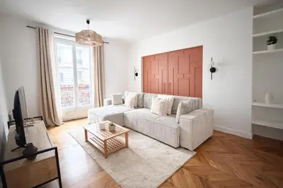 Coin salon dans l'établissement Elegant Appartement au cœur de Montmartre