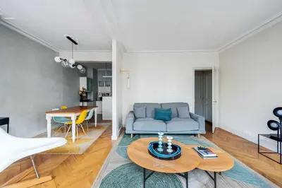 Coin salon dans l'établissement Charming Apt 1BR-4P - Proche de la Place Vendome