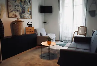 Coin salon dans l'établissement Tour Eiffel Paris - Weber Home
