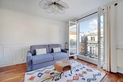 Coin salon dans l'établissement Modern apartment 1BDR 4P - Alésia