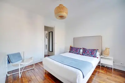Un ou plusieurs lits dans un hébergement de l'établissement Modern apartment 1BDR 4P - Alésia