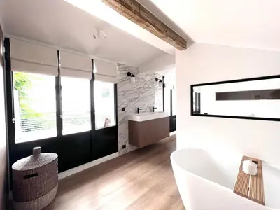 Coin salon dans l'établissement Duplex elegant au coeur du Marais avec cinema - 6P