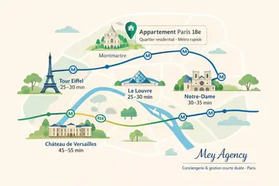 Plan de l'établissement Parisien bas de Montmartre géré par Mey Agency