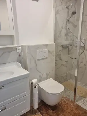 Salle de bains dans l'établissement Le nid de Boulogne