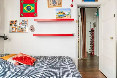 Un ou plusieurs lits dans un hébergement de l'établissement Loft, 3 chambres, 4' à pied du Parc des Expositions Paris Porte de Versailles