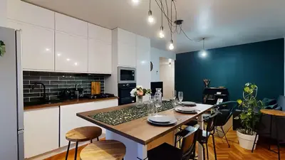 Cuisine ou kitchenette dans l'établissement Modern Loft - 8 Guests- 4 rooms- 2 Bathrooms- Near Paris- Private car park