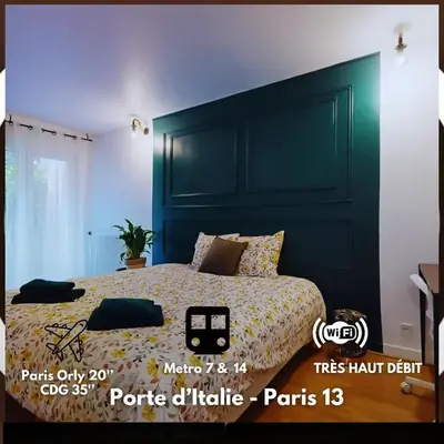Modern Loft - 8 Guests- 4 rooms- 2 Bathrooms- Near Paris- Private car park