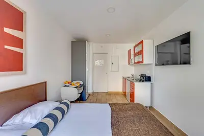 Un ou plusieurs lits dans un hébergement de l'établissement Cozy Studio 2P - Malakoff