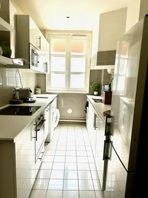 Cuisine ou kitchenette dans l'établissement Nice place in Paris