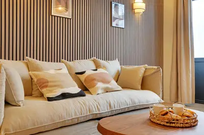 Coin salon dans l'établissement Beautiful Apartment 2CH-6P - Paris 18e-Montmartre