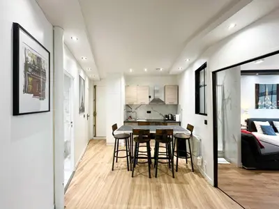 Coin salon dans l'établissement UrbanFlat 173 - Beautiful Apartment near Montparnasse