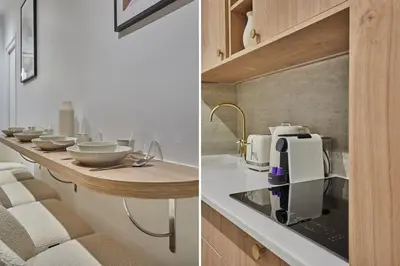 Plateau bouilloire dans l'établissement Beautiful renovated apartment with AC - Paris East
