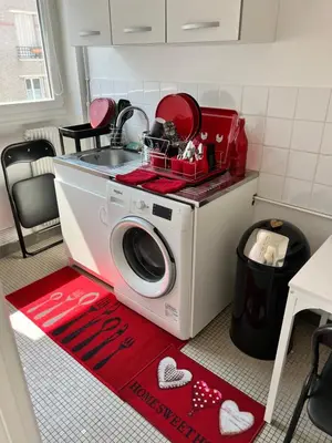 Cuisine ou kitchenette dans l'établissement Appartement proche Paris - Idéal familles et professionnels