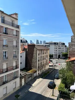 Vue générale sur La Garenne-Colombes ou vue de la ville depuis l'appartement