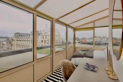 Balcon ou terrasse dans l'établissement Loft Duplex Terrasse View on Paris