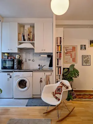 Cuisine ou kitchenette dans l'établissement Cozy home, very well located
